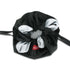 SiaLinda: Pompadour Tasche Argenta weiss-silber  / schwarz, Satin